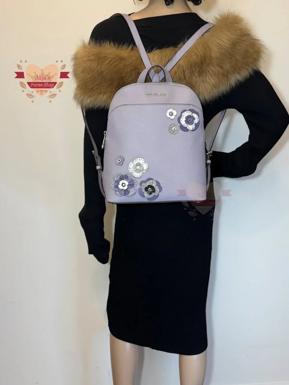 💜Michael kors Floral Saffiano Leather Backpack💜